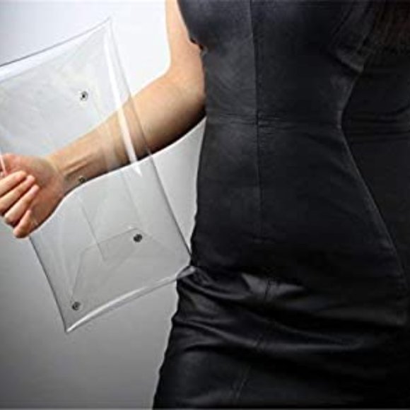 Envelope Transparent Clutch Clear Handbag Purse Bag - Picture 5 of 12